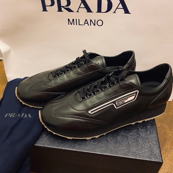 Prada men’s Nappa Aviator leather sneakers - Picture 5 of 14